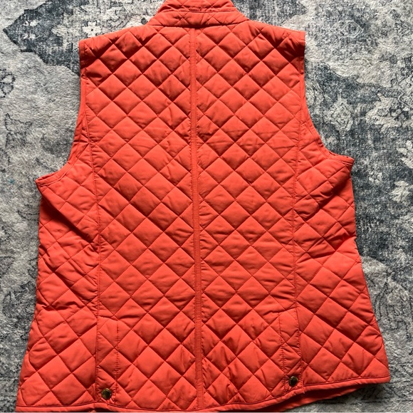 Women’s Ralph Lauren Quilted Vest Large Orange - Picture 3 of 9